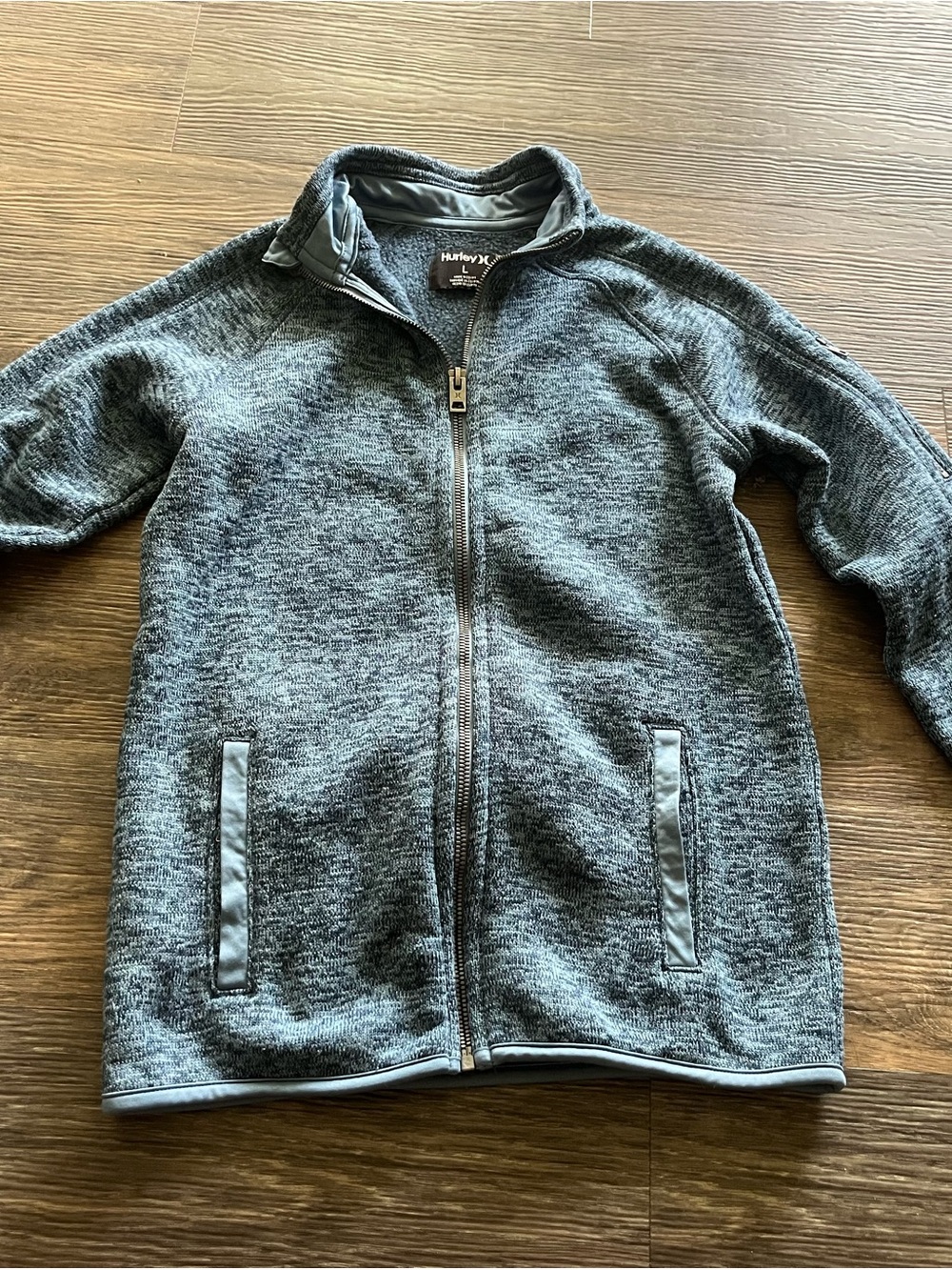 Hurley Kids BlueFull-Zip Heathered Fleece Jacket